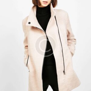 Pleated Coat With Flared Sleeves