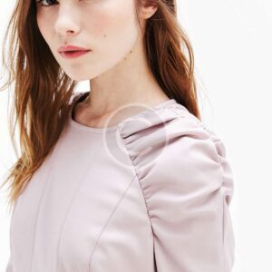 Printed Pink Long-Sleeve Dress